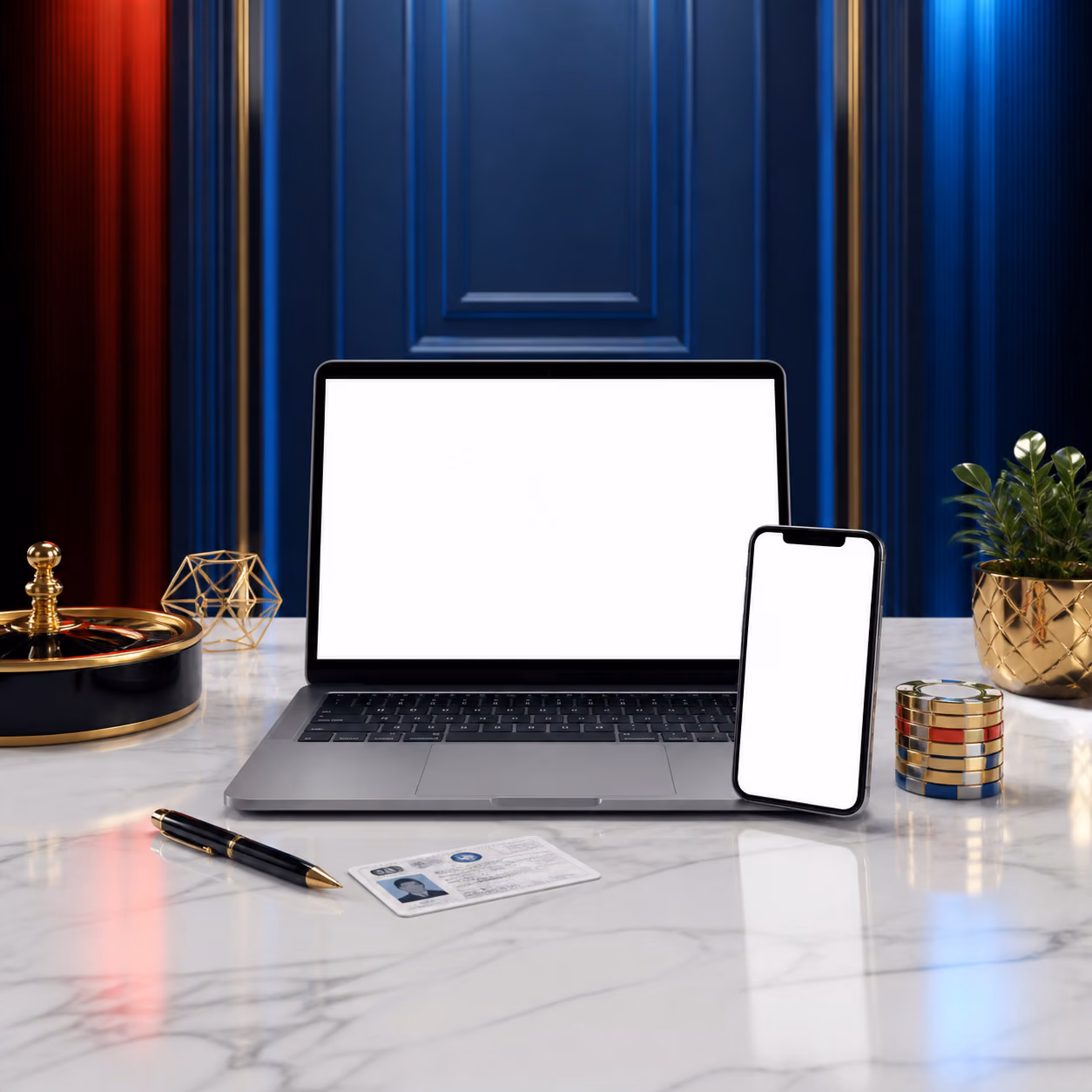 Sichere Kontoeröffnung auf Laptop und Smartphone
